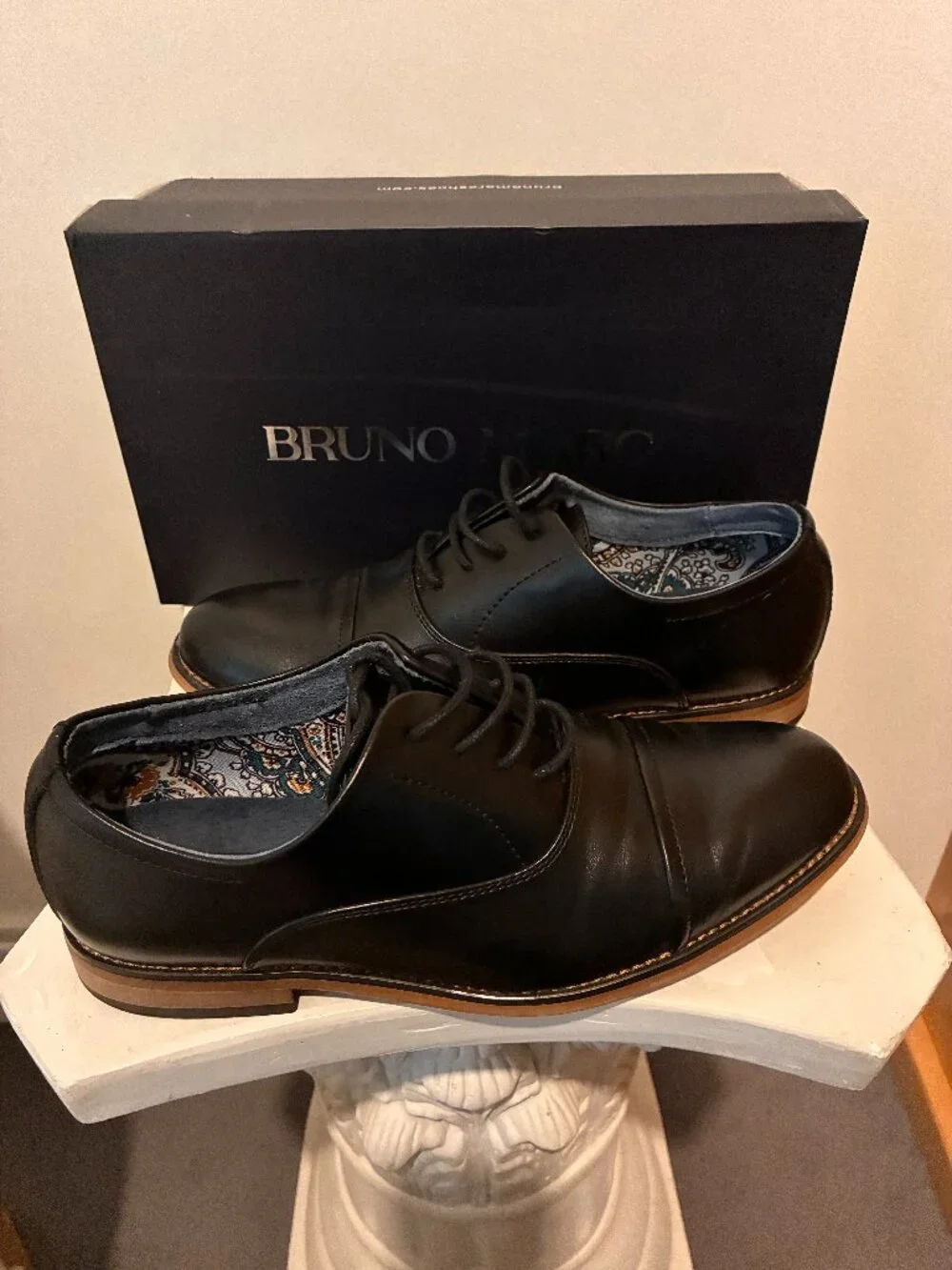 Bruno Marc Men’s Black Oxford Dress Shoes Size 4 | New